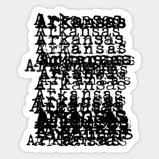 Arkansas - Bad Type (drk) Sticker